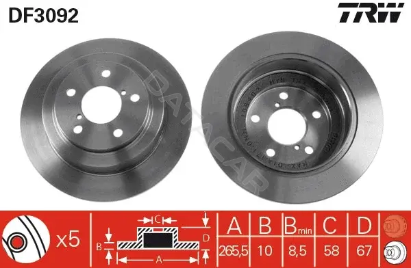 Тормозные диски TRW DF3092