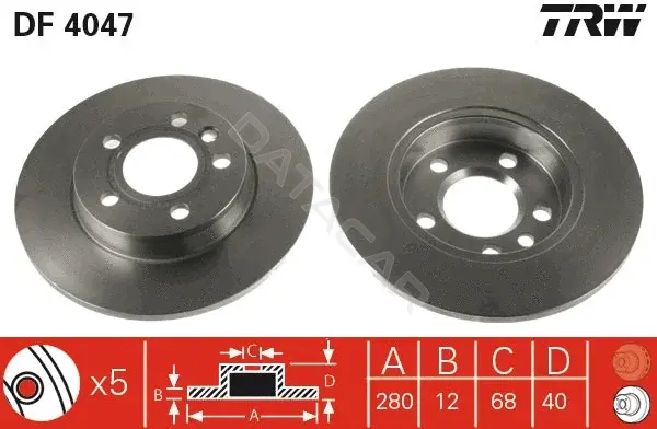 Тормозные диски TRW DF4047