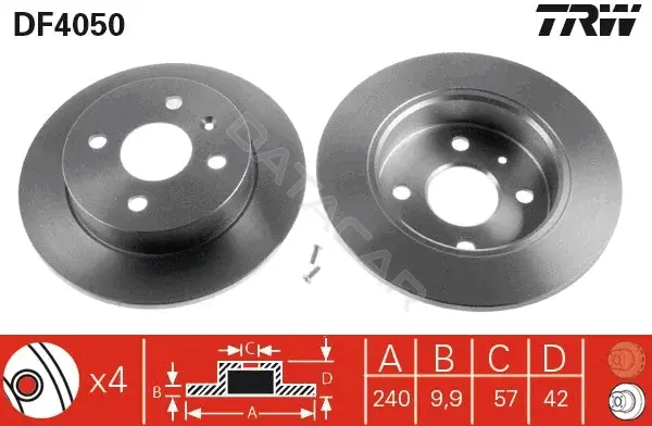 Тормозные диски TRW DF4050