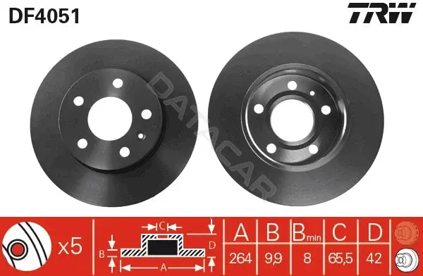 Тормозные диски TRW DF4051