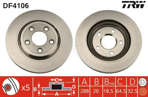 Тормозные диски TRW DF4106