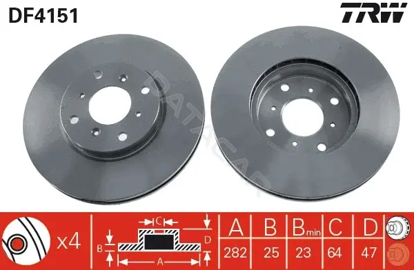 Тормозные диски TRW DF4151