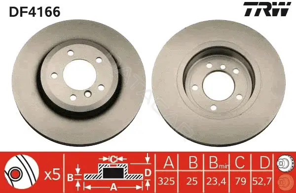 Тормозные диски TRW DF4166