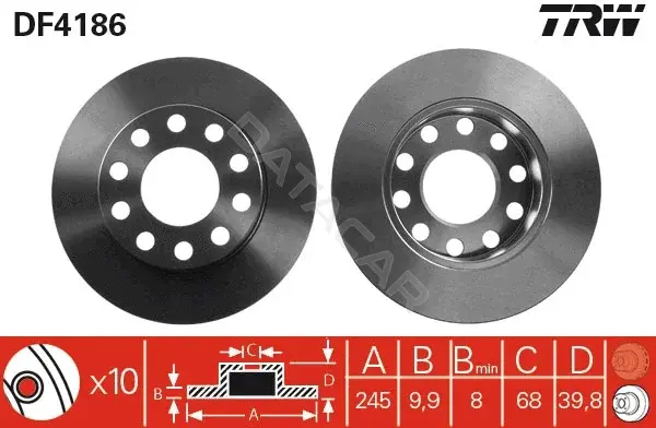 Тормозные диски TRW DF4186
