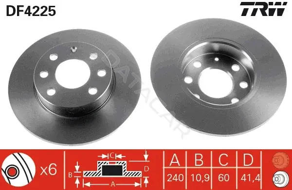 Тормозные диски TRW DF4225