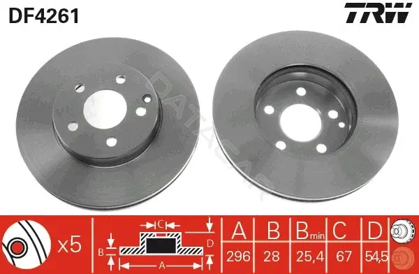 Тормозные диски TRW DF4261