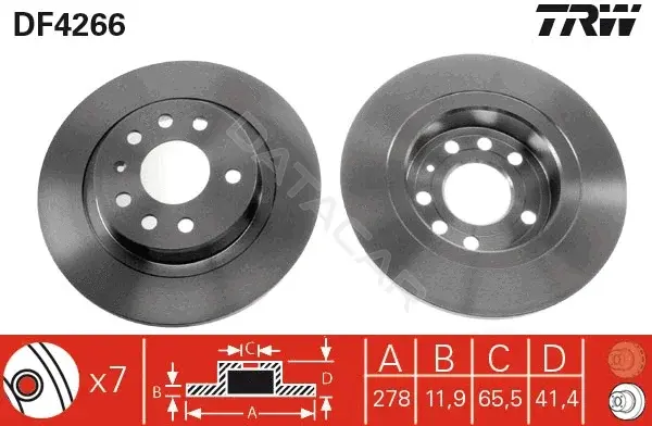 Тормозные диски TRW DF4266