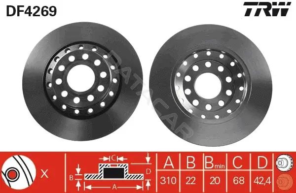 Тормозные диски TRW DF4269