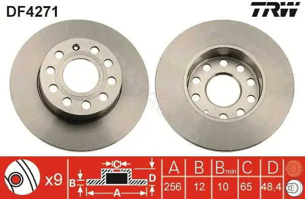 Тормозные диски TRW DF4271