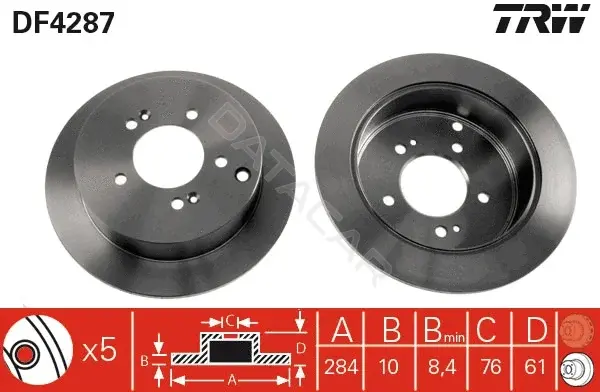 Тормозные диски TRW DF4287