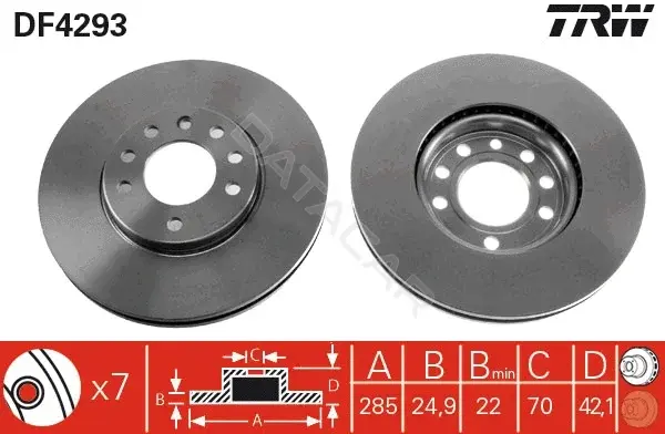 Тормозные диски TRW DF4293