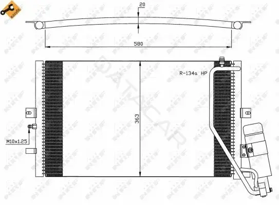 Радиатор кондиционера NRF 35558