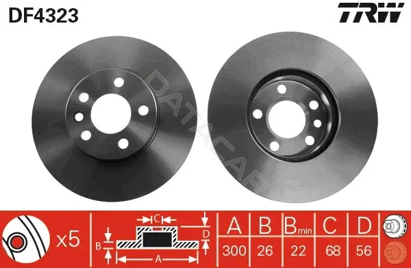 Тормозные диски TRW DF4323