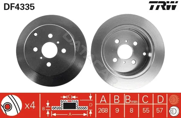 Тормозные диски TRW DF4335
