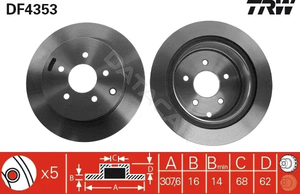 Тормозные диски TRW DF4353