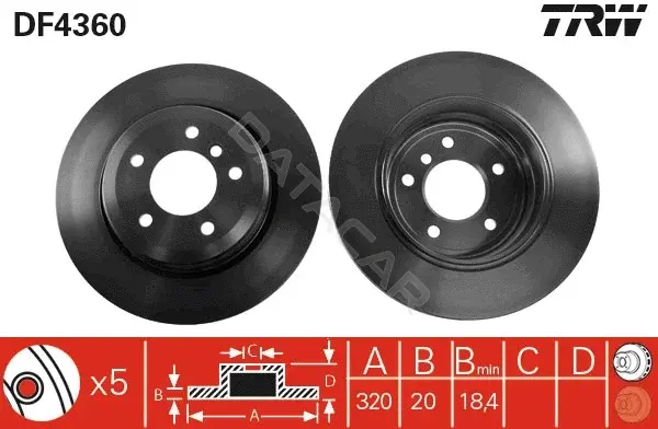 Тормозные диски TRW DF4360