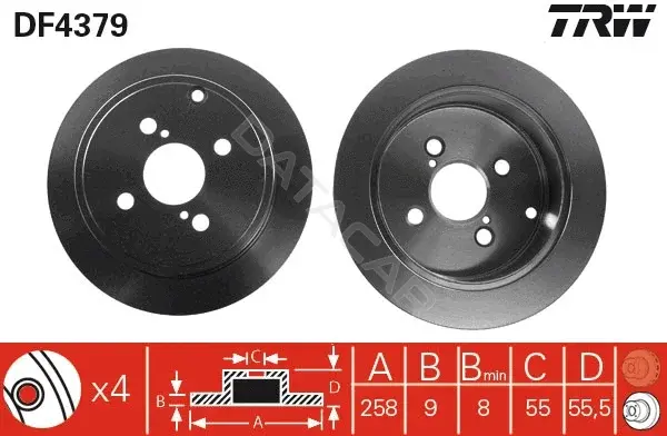 Тормозные диски TRW DF4379