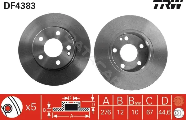Тормозные диски TRW DF4383