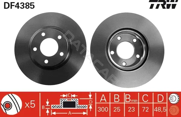 Тормозные диски TRW DF4385