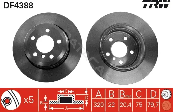 Тормозные диски TRW DF4388