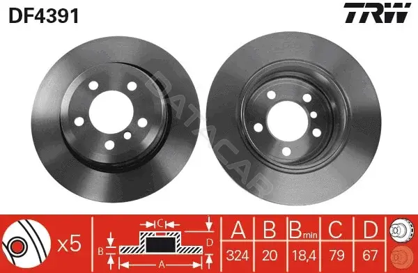 Тормозные диски TRW DF4391