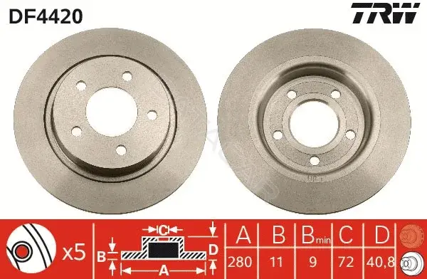Тормозные диски TRW DF4420