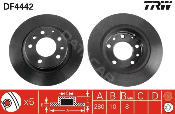 Тормозные диски TRW DF4442