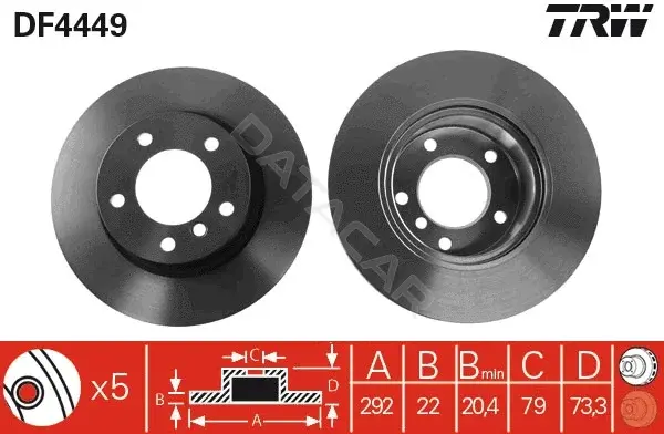 Тормозные диски TRW DF4449