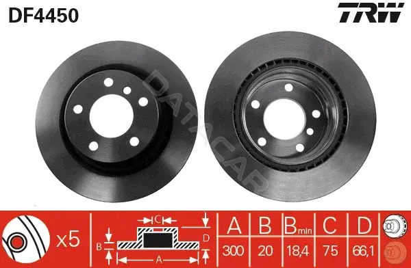 Тормозные диски TRW DF4450