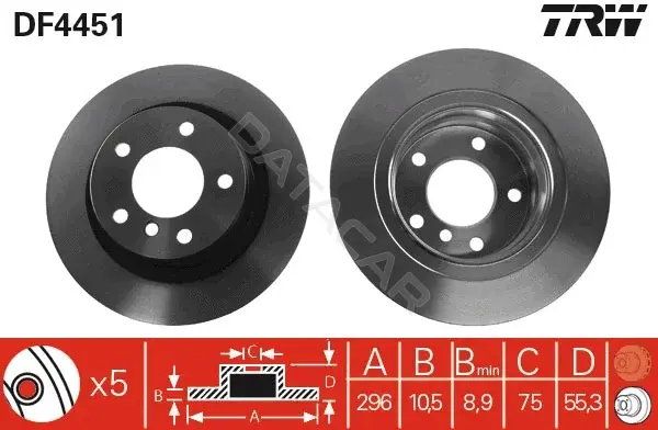 Тормозные диски TRW DF4451