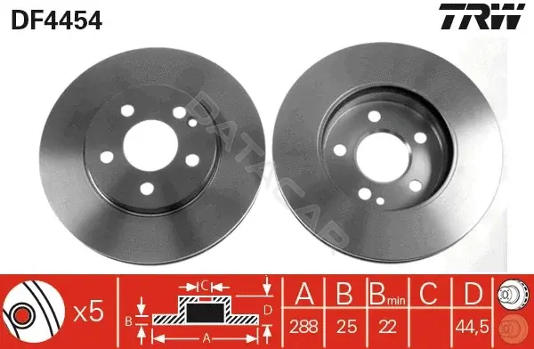 Тормозные диски TRW DF4454