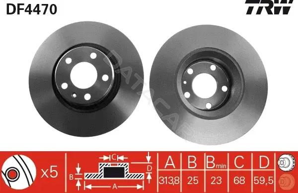 Тормозные диски TRW DF4470