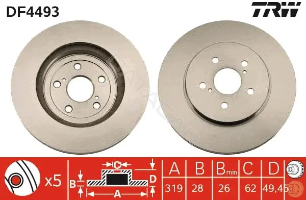 Тормозные диски TRW DF4493
