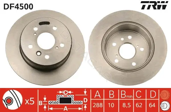 Тормозные диски TRW DF4500