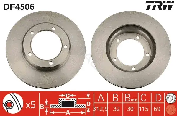 Тормозные диски TRW DF4506