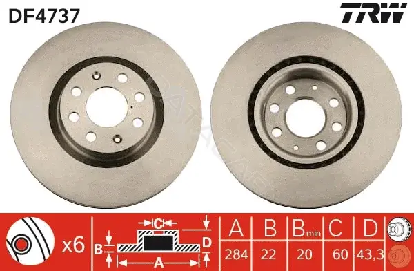 Тормозные диски TRW DF4737