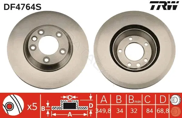 Тормозные диски TRW DF4764S