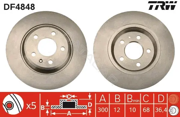 Тормозные диски TRW DF4848