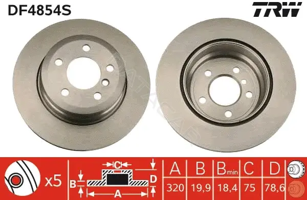 Тормозные диски TRW DF4854S