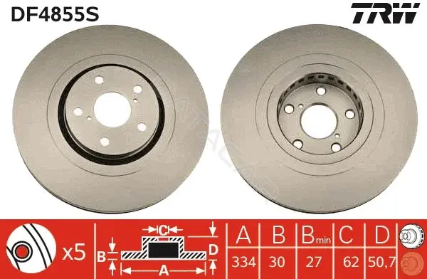 Тормозные диски TRW DF4855S
