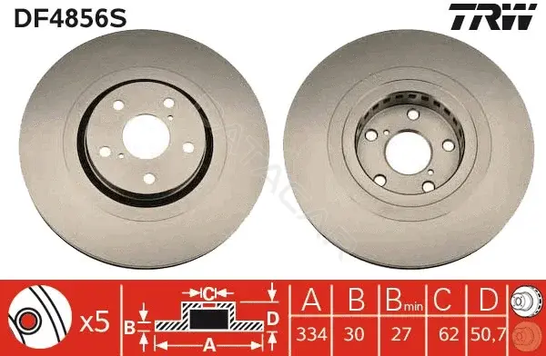 Тормозные диски TRW DF4856S
