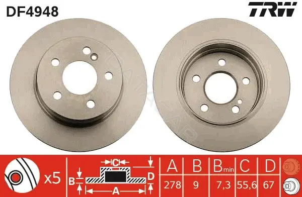 Тормозные диски TRW DF4948
