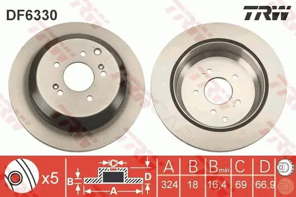 Тормозные диски TRW DF6330