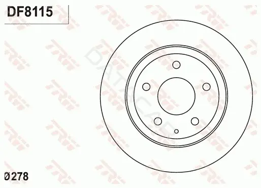 Тормозные диски TRW DF8115