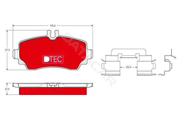 Тормозные колодки TRW GDB1293DTE