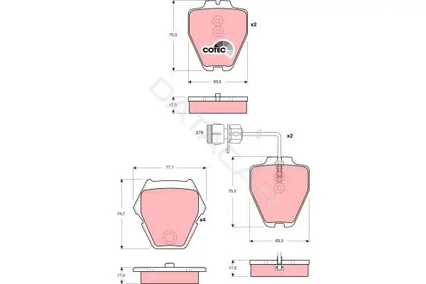 Тормозные колодки TRW GDB1371