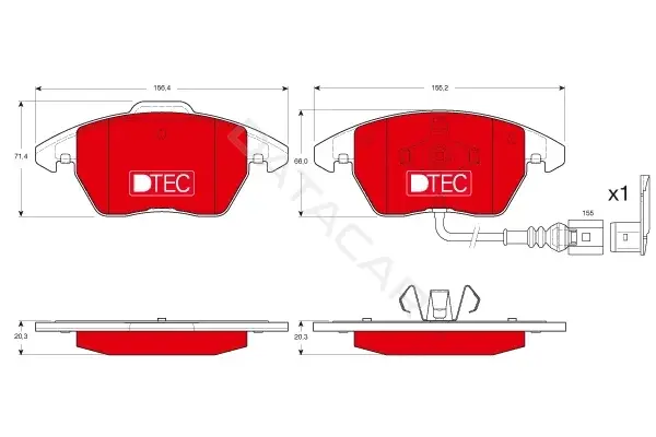 Тормозные колодки TRW GDB1550DTE