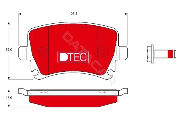 Тормозные колодки TRW GDB1622DTE