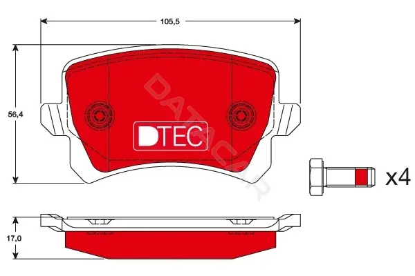 Тормозные колодки TRW GDB1763DTE