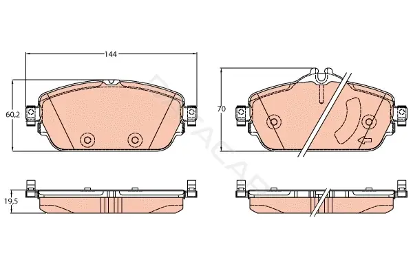 Тормозные колодки TRW GDB2070